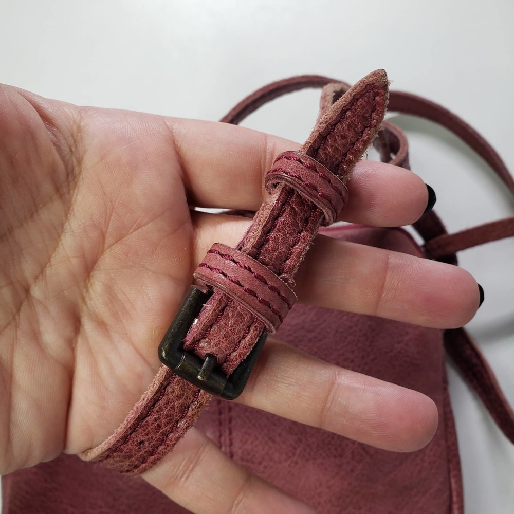 Rock Paper Scissors R.P.S. Bags Mauve Pink Leather Mini Crossbody Purse - Picture 6 of 9